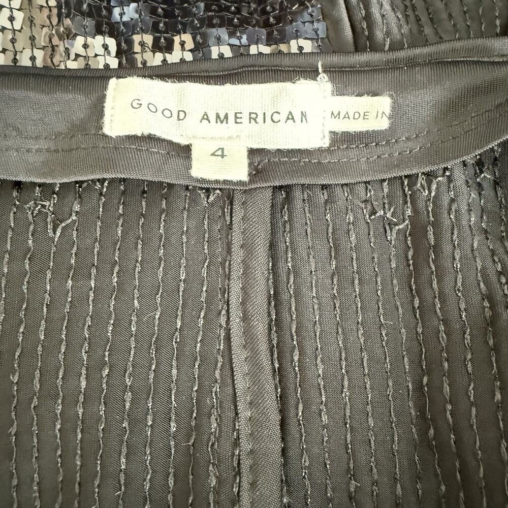 Good American Dress Black‎ Sequin New 4 Glam Bodycon Designer Party Formal - Picture 5 of 9